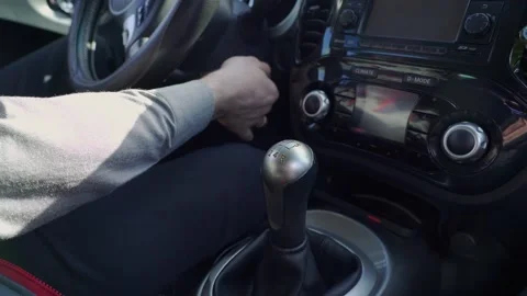 Starting the car engine view from the inside Video stock 234900237