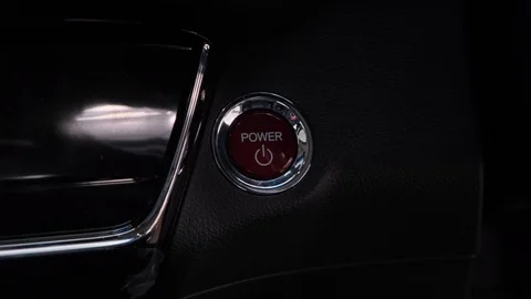Starting Car Ignition Button Stock Footage 100244460