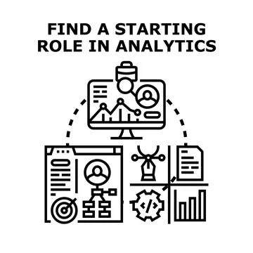 Starting a career role in data analytics industry イラスト素材