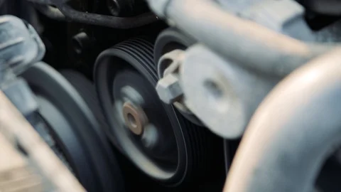 Starting the engine of a car, showing electric generator Stock Footage 119803278