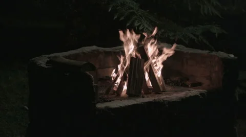 Starting a fire for cooking Stock Footage 56877607