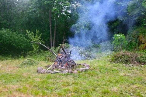 Starting a fire Stock Photos