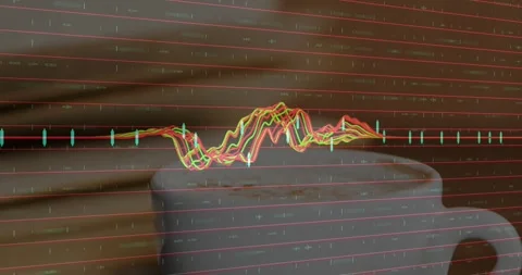Starting flat, waveform rising into peak then oscillating before crest, showing Stock Footage 328934963