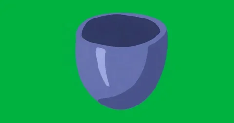 Starting with front-view purple cup rotating clockwise showing handle on Vidéo 317450469