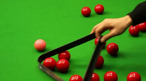 Starting a game of Snooker Stock Footage 51853932