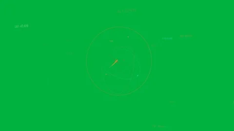 Starting HUD plotting cyan and orange loops with turquoise dot and red pointer 스톡 동영상 333971837
