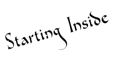 Starting Inside rubber stamp Stock Illustration