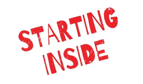 Starting Inside rubber stamp Stock Illustration