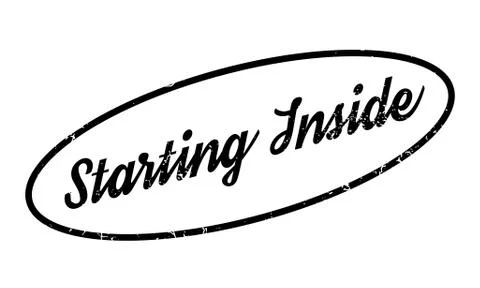 Starting Inside rubber stamp Stock Illustration