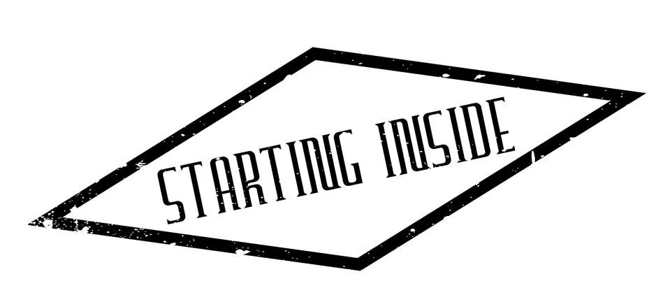 Starting Inside rubber stamp Stock Illustration