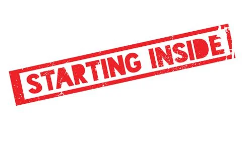 Starting Inside rubber stamp Stock Illustration