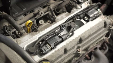 Starting the internal combustion engine. close-up Видео 205509367