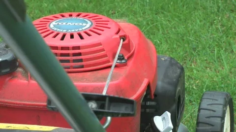 Starting up a Lawnmower Stock Footage