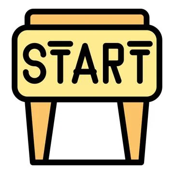 Starting line up close with blank space below Stock Illustration