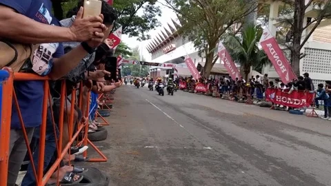 The starting line of motorcycle races is full of excitement Stock Footage 229681978