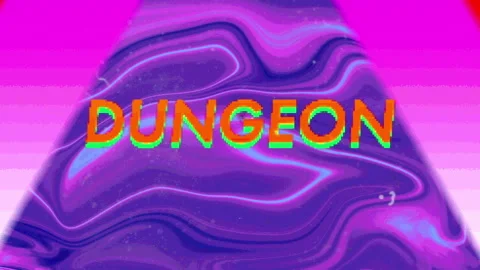 Starting loading bar filling, flashing DUNGEON, cursor clicking RAID glitching Stock Footage 311415890