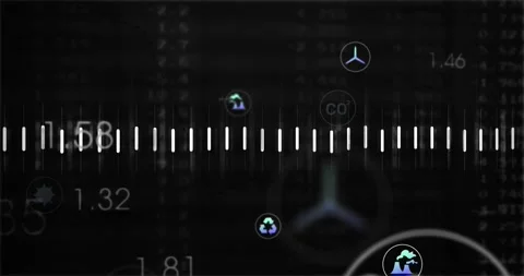 Starting from low waveform pulse, wide bars with polyline animating, icons 스톡 동영상 329453501