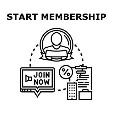 Starting membership program for online community benefits Illustration
