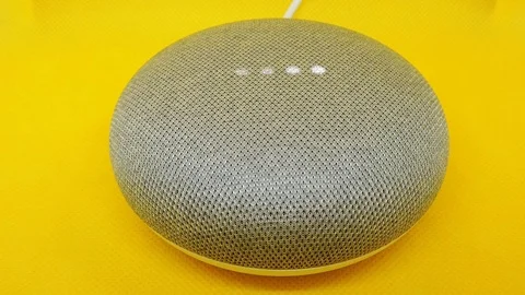 Starting Mini Smart Home Voice Assistant Stock Footage 102716092