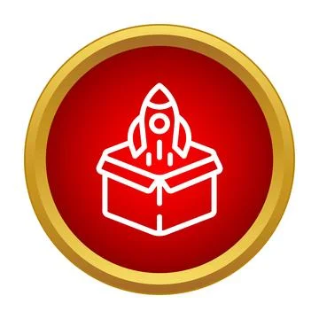 Starting new business rocket launch product idea Stock-Illustration