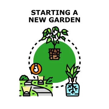 Starting a new garden concept vector illustration Stock Illustration