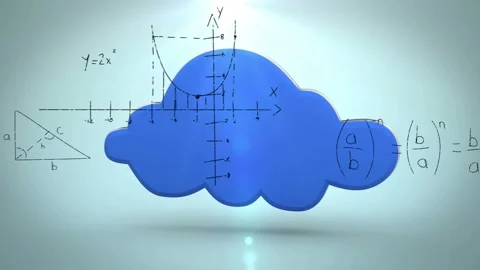 Starting offset rotation 3D blue cloud icon rotating moving and settling Vídeos de archivo 330331331