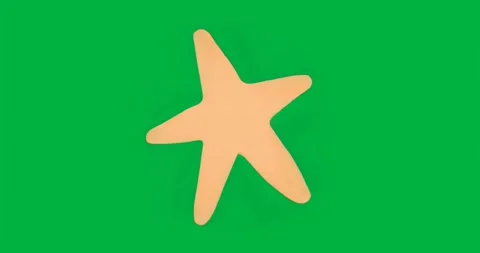 Starting orange star rotating on transparent background pulsing blue glow Stock Footage 317456563