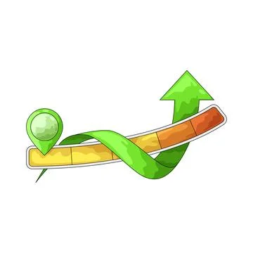 Starting point illustration Stock Illustration