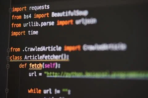 Starting programming code 库存照片