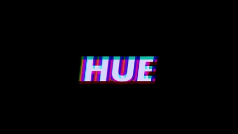 Starting with red HUE glitching at center in black void, cycling hues, reversing Stock Footage 311474132