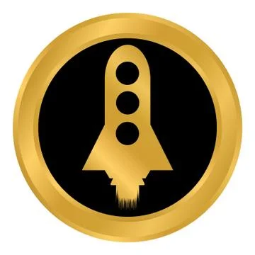 Starting rocket button. 스톡 일러스트