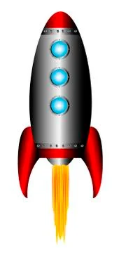 Starting rocket Stock Illustration