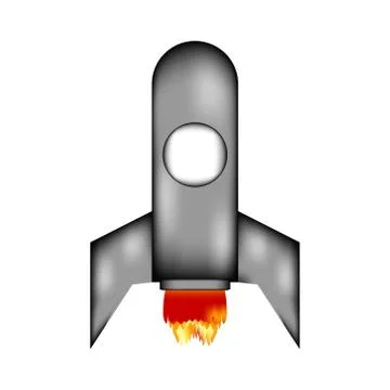 Starting rocket sign icon. Illustrazione stock