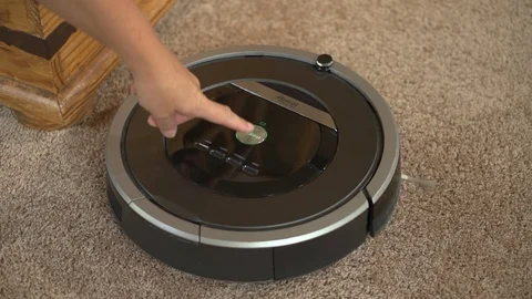 Starting Roomba vacuum Stock Footage 106467338