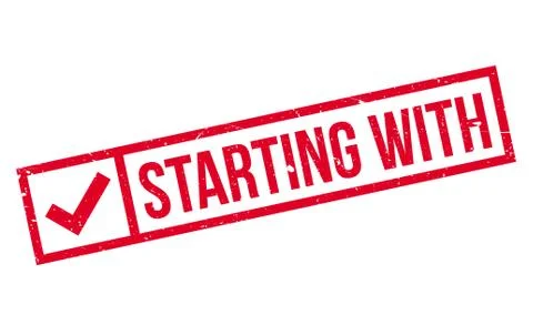 Starting With rubber stamp Ilustración de archivo