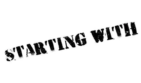 Starting With rubber stamp Ilustración de archivo