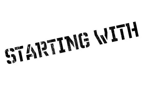 Starting With rubber stamp Stock Illustration