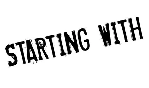 Starting With rubber stamp Stock Illustration