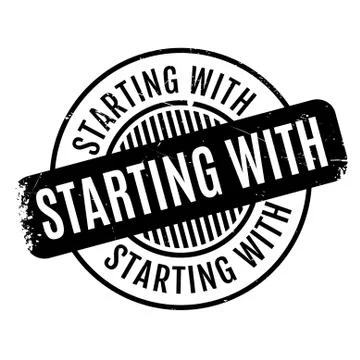 Starting With rubber stamp Ilustración de archivo