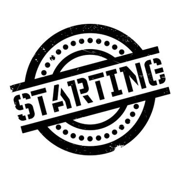 Starting rubber stamp Stock Illustration
