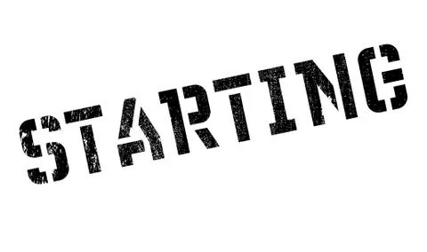 Starting rubber stamp Stock Illustration