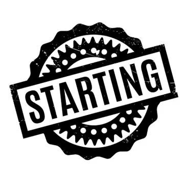 Starting rubber stamp Ilustración de archivo
