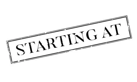 Starting At rubber stamp Stock Illustration