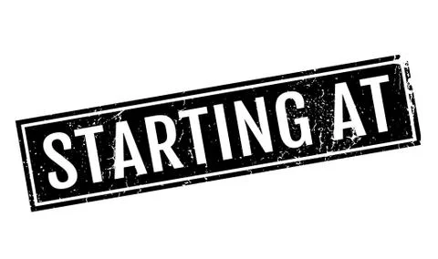 Starting At rubber stamp Stock Illustration