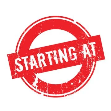 Starting At rubber stamp Stock Illustration