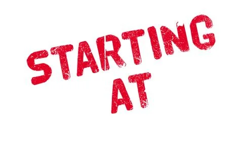 Starting At rubber stamp Stock Illustration