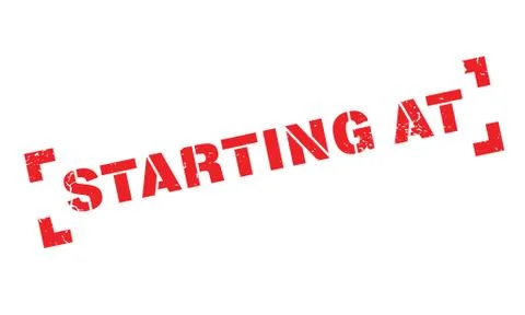 Starting At rubber stamp Stock Illustration