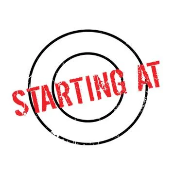 Starting At rubber stamp Stock Illustration