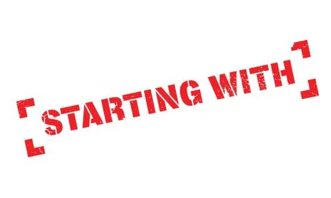 Starting With rubber stamp Stock Illustration