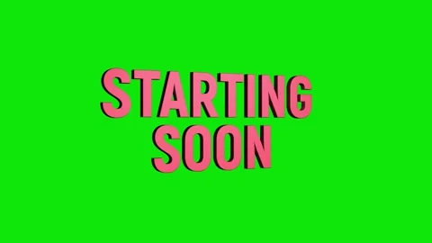 Starting soon 3d text animation with horizontally word rotating effect. sea.. Stock Footage 313775290